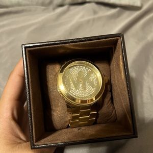 Men’s Michael Kors Gold Rhinestone Watch